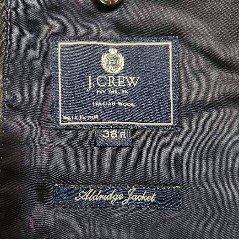 J Crew Loro Piana Wool Super 120s Blazer Aldridge Jacket Mens 38 Regular Grey